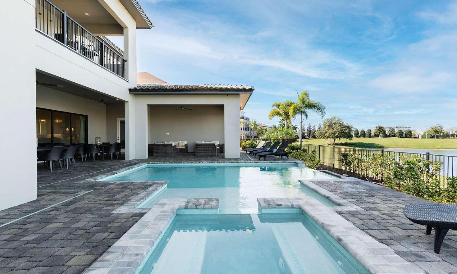 Upscale 8 Bdrm Villa With Home Theater At Reunion คิสซิมมี ภายนอก รูปภาพ